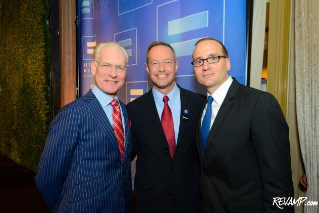 Fashion icon Tim Gunn, Maryland Governor Martin O'Malley, and Human Rights Campaign President Chad Griffin.